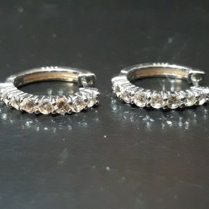 Genuine Morganite Hoop Earrings X5